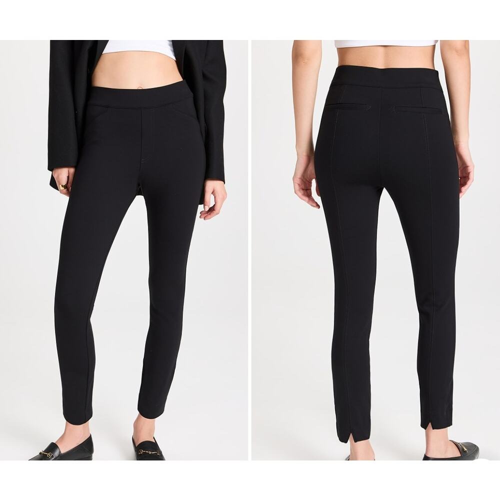 Spanx Leggings Womens Size L Backseam Skinny‎ Pants Black Pull On Stretch FLAW